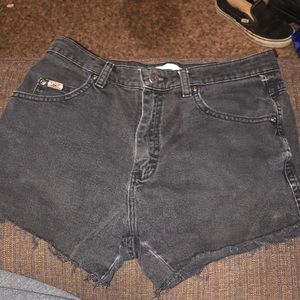 Lee black  high waisted jean shorts